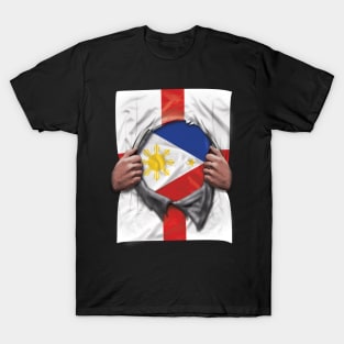 Philippines Flag English Flag Ripped - Gift for Filipino From Philippines T-Shirt